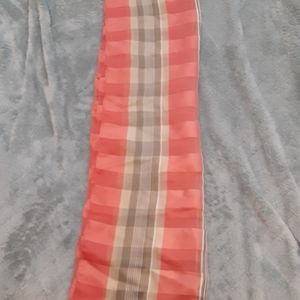 Coral and Khaki Scarf/Wrap for Spring/Summer